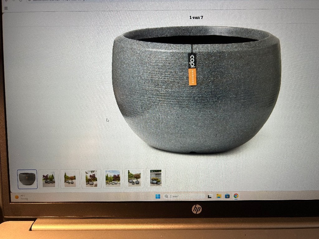Vaas bol arc graniet, Ophalen, 40 cm of meer, Rond, Nieuw
