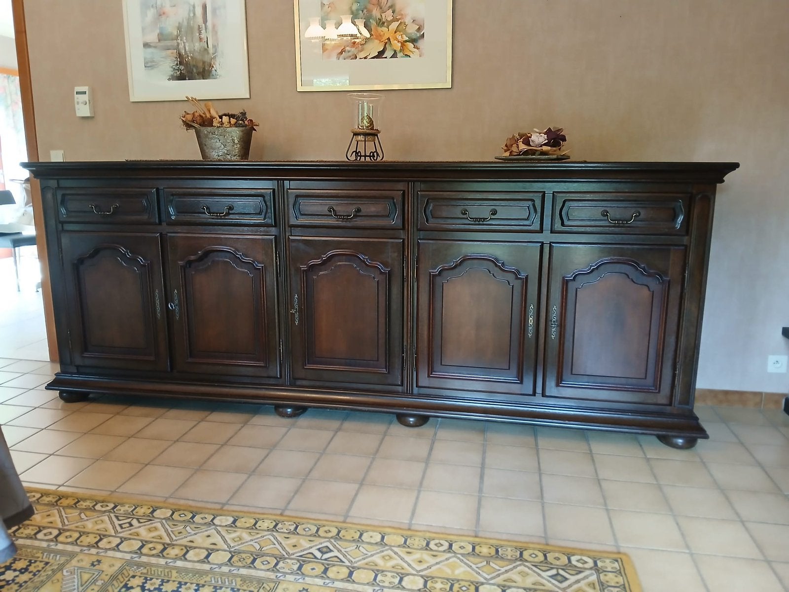 Kast 287 x 56cm (eik) - assorti met eiken tafel, Huis en Inrichting, Kasten | Dressoirs, Ophalen, Gebruikt, Eikenhout, 200 cm of meer