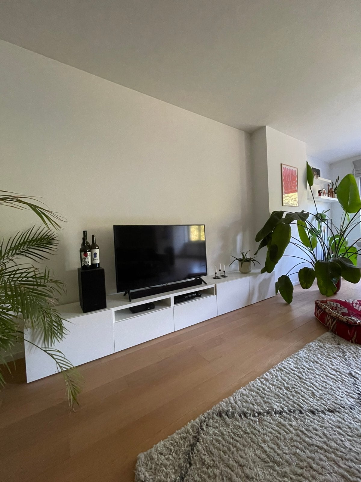 Wit Televisiemeubel (5 x 60cm) - Ikea, Enlèvement, Comme neuf
