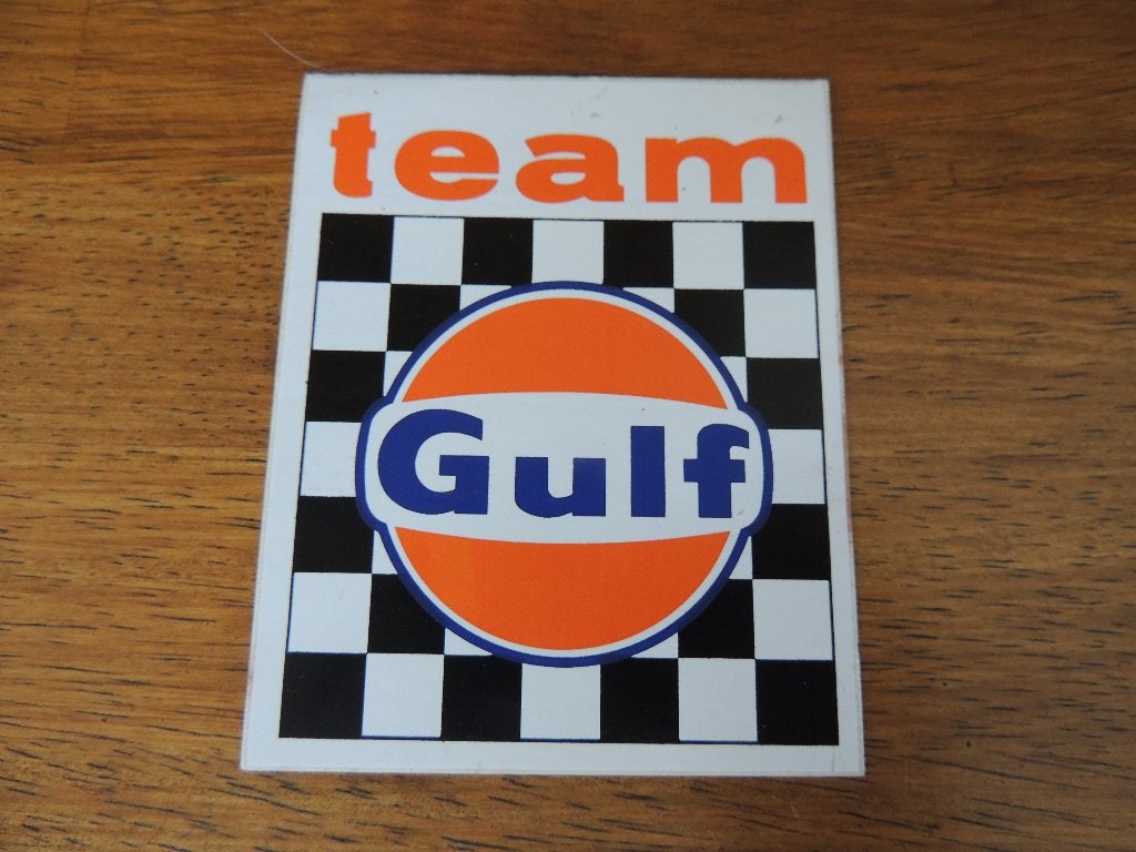 Gulf racing team sticker, Verzenden, Zo goed als nieuw, Auto of Motor