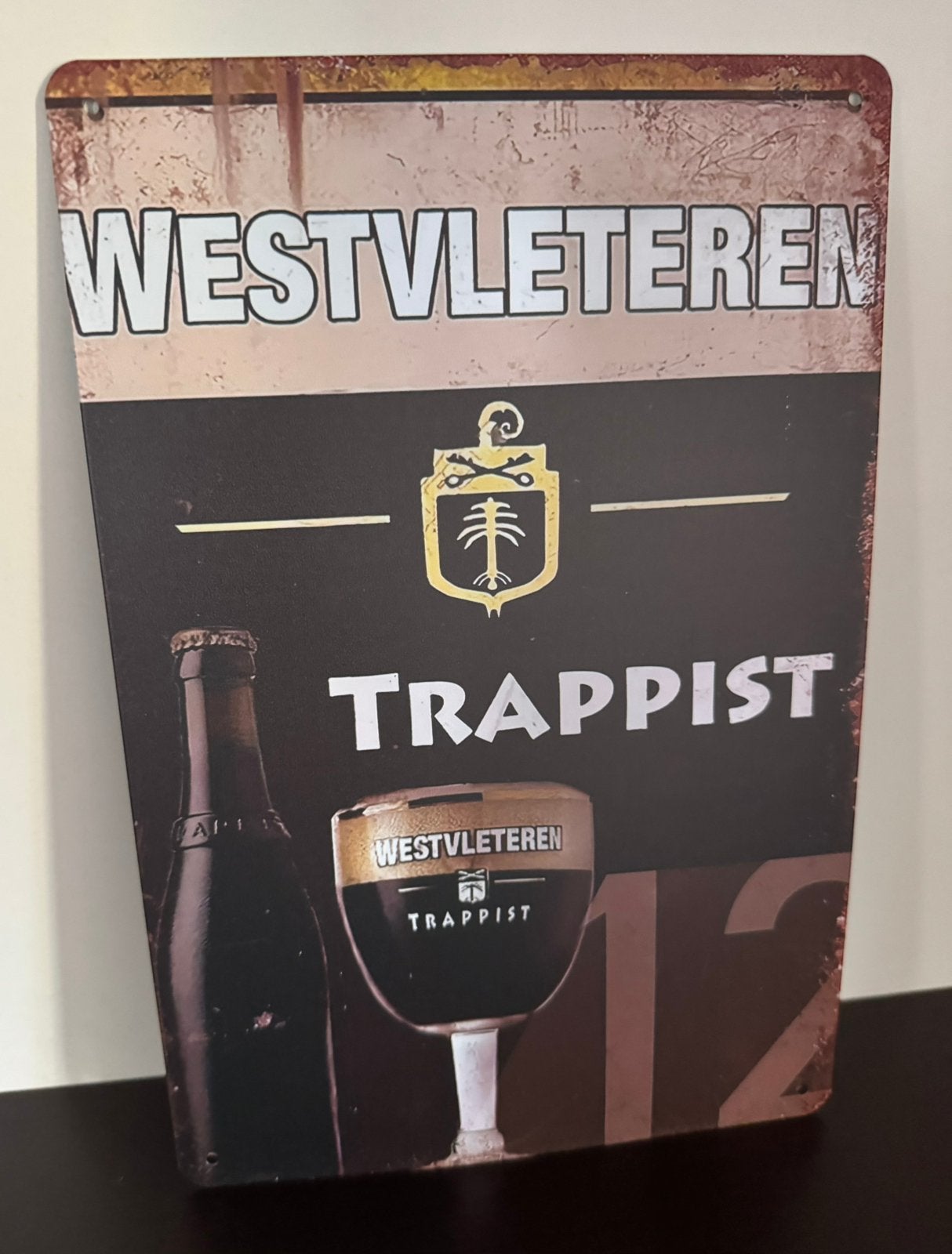 Metalen reclamebord Westvleteren Trappist, Verzamelen, Ophalen of Verzenden, Nieuw, Reclamebord, Plaat of Schild