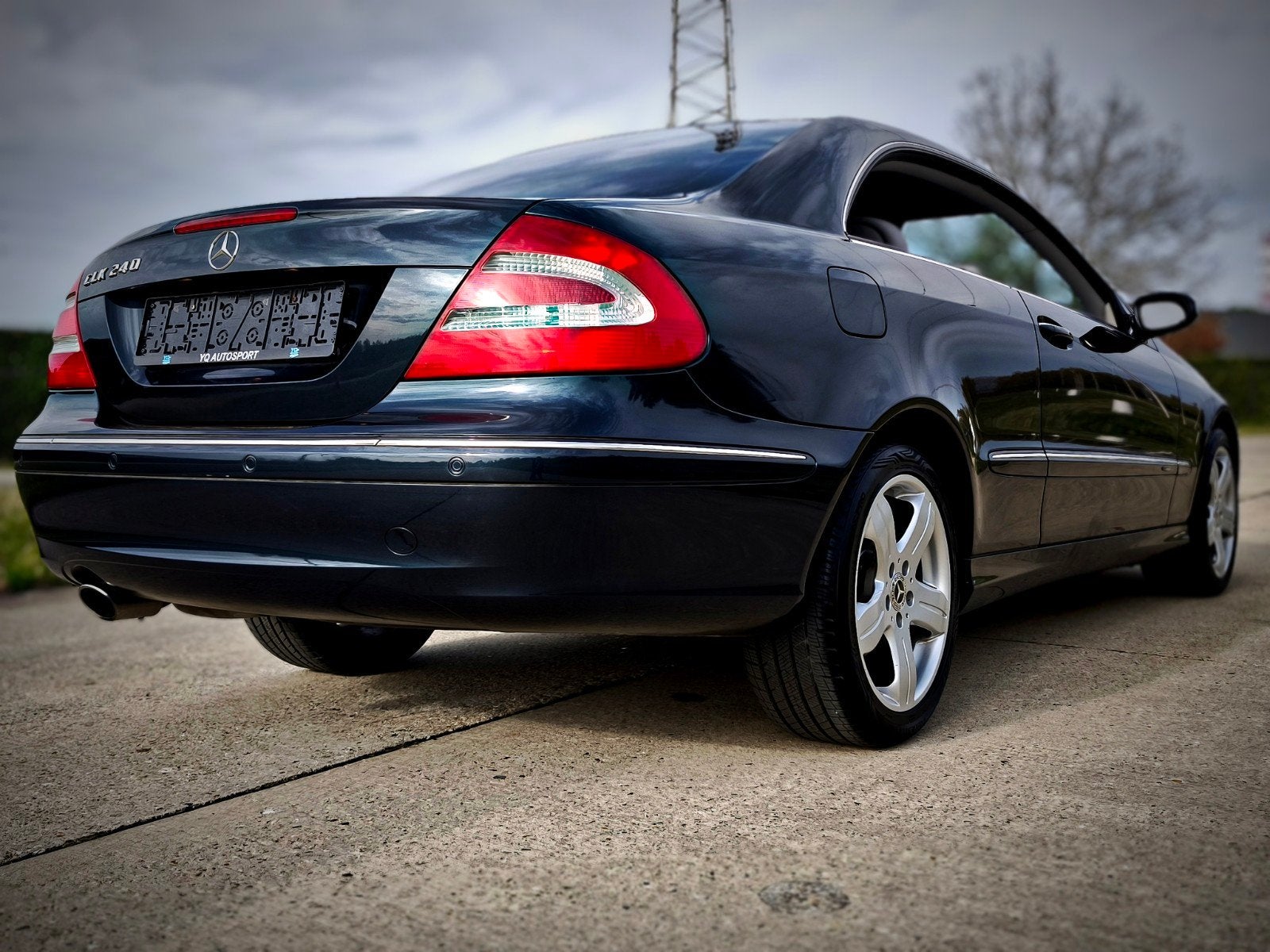 mercedes-benz clk 240i youngtimer, Auto's, Automaat, Dealer onderhouden, Beige, Blauw