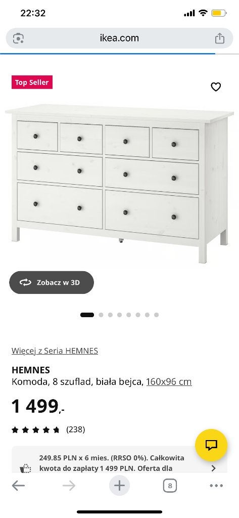 IKEA HEMNES ladekast, Ophalen, Gebruikt