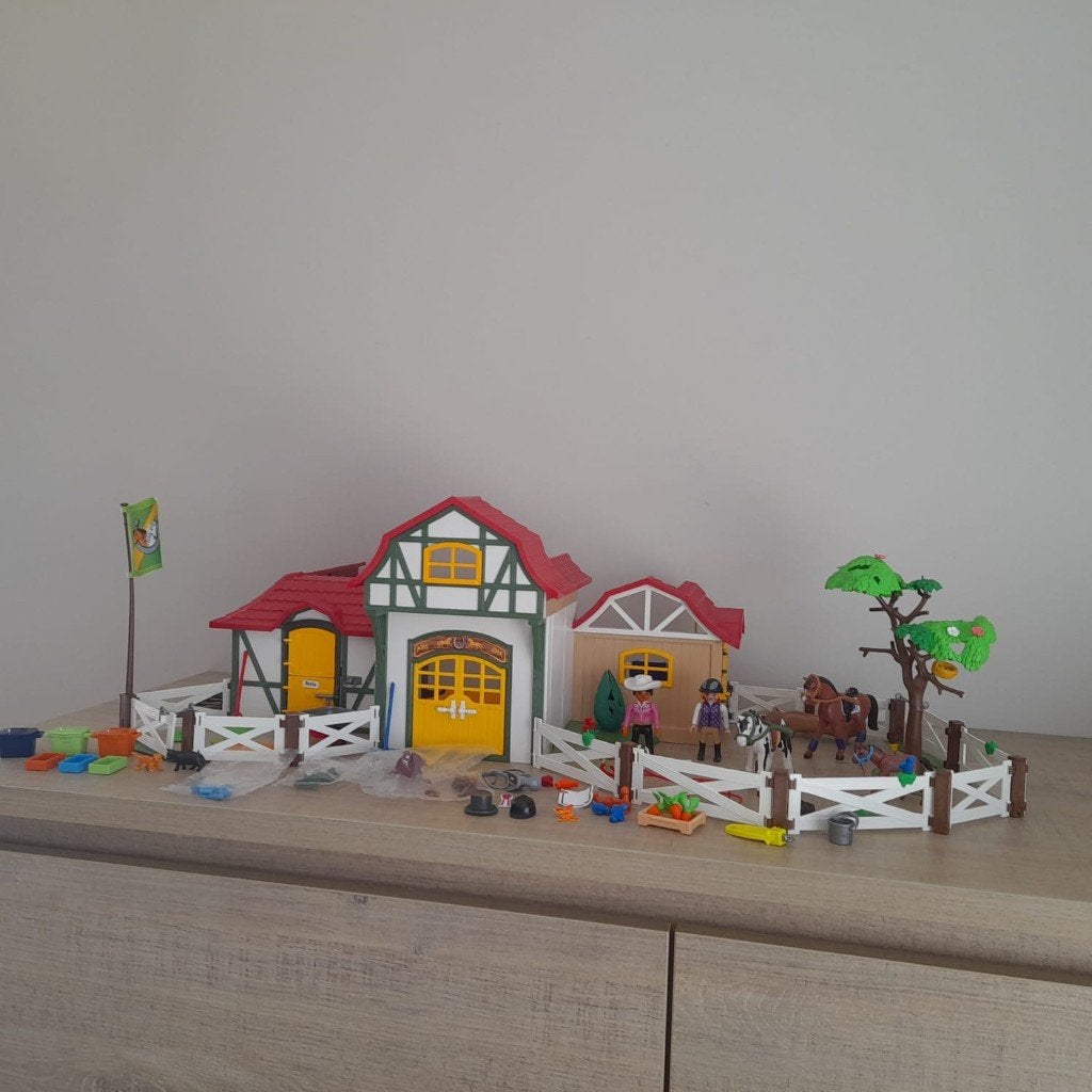 Playmobil 6926 paarden rijclub manege compleet, Gebruikt, Gebouw, Complete set, Ophalen of Verzenden