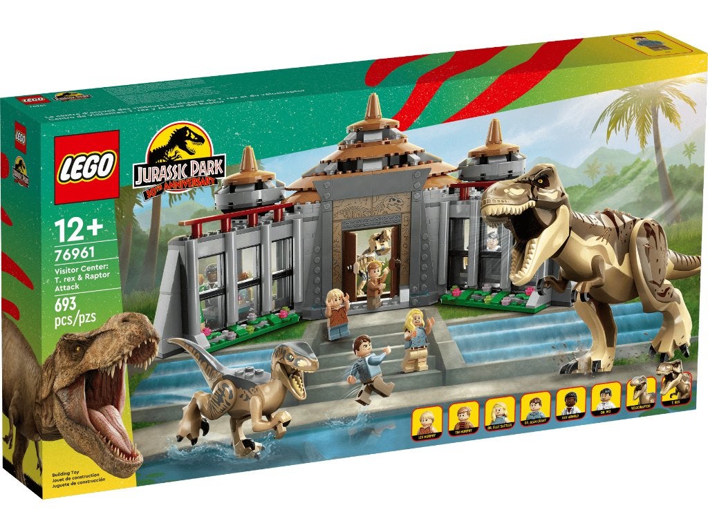 LEGO 76961 Visitor Center: T. rex & Raptor Attack, Neuf, Lego, Ensemble complet, Jurassic World