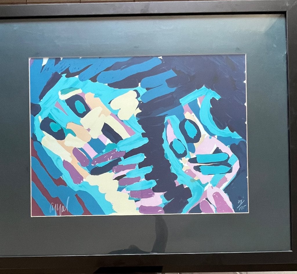 Karel Appel “Moving in The Night”, Antiek en Kunst, Gelimiteerde oplage, Ophalen of Verzenden, Lithografie
