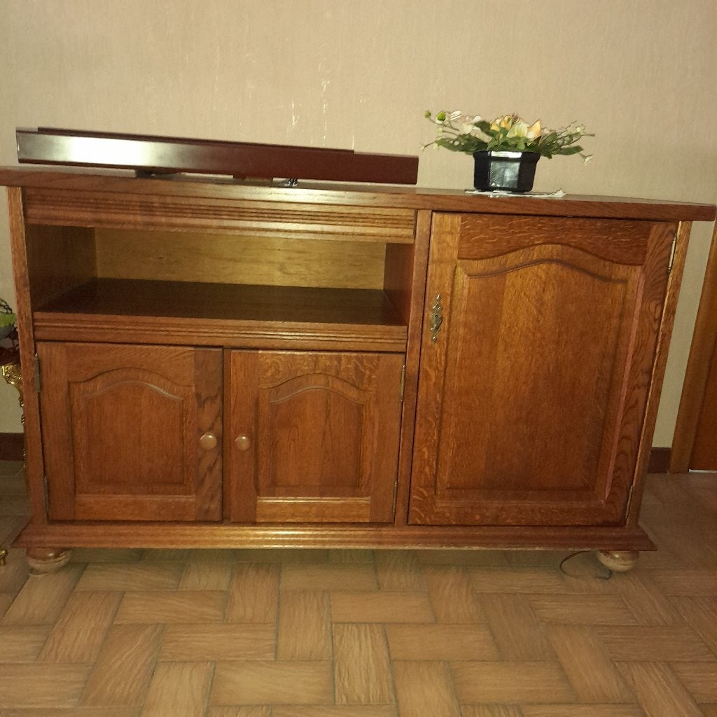 TV kast, Ophalen, Gebruikt, 100 tot 150 cm, Rustiek