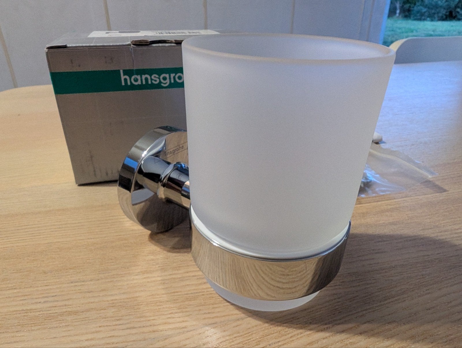 Hansgrohe Logis tandenborstelhouder glas/chroom 41718000, Maison & Meubles, Enlèvement, Neuf