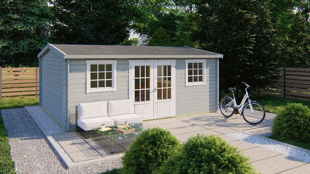 Blokhut - Tuinhuis Dianne | 40 mm | vuren onbehandeld, Verzenden, Nieuw