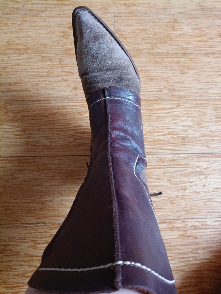 Bottes tout cuir, Kleding | Dames, Schoenen, Ophalen, Bruin, Zo goed als nieuw, Hoge laarzen