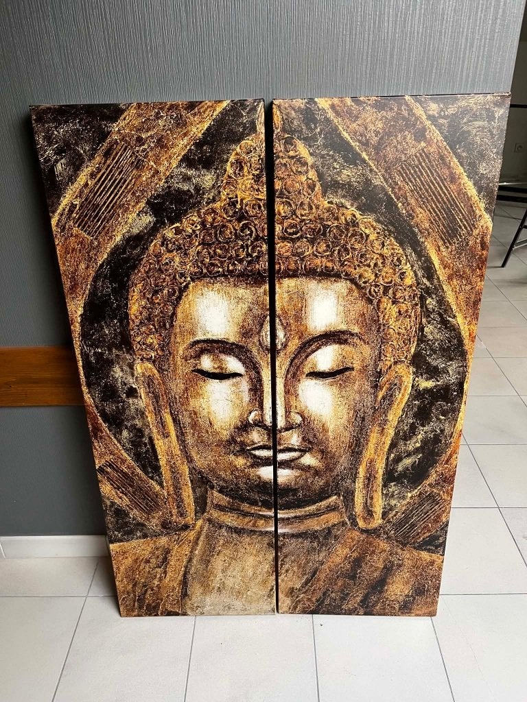 2-delig boeda Canvas 120x80cm, Maison & Meubles, Accessoires pour la Maison | Peintures, Dessins & Photos, Enlèvement, Comme neuf