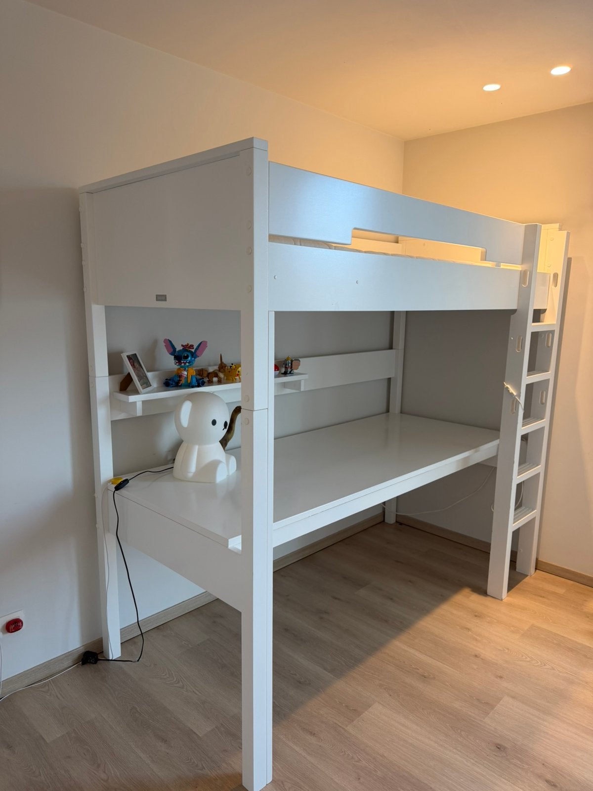 Bopita Combiflex hoogslaper 90x200 met bureau – wit, Ophalen, Gebruikt, 200 cm, Hoogslaper