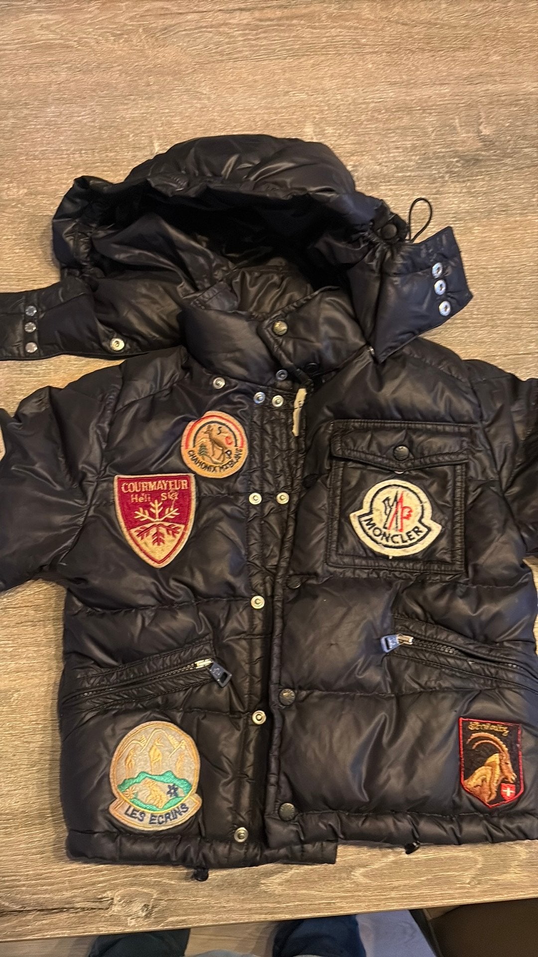 Vintage moncler jas maat 116, Kinderen en Baby's, Kinderkleding | Maat 116, Ophalen of Verzenden, Zo goed als nieuw, Jongen of Meisje