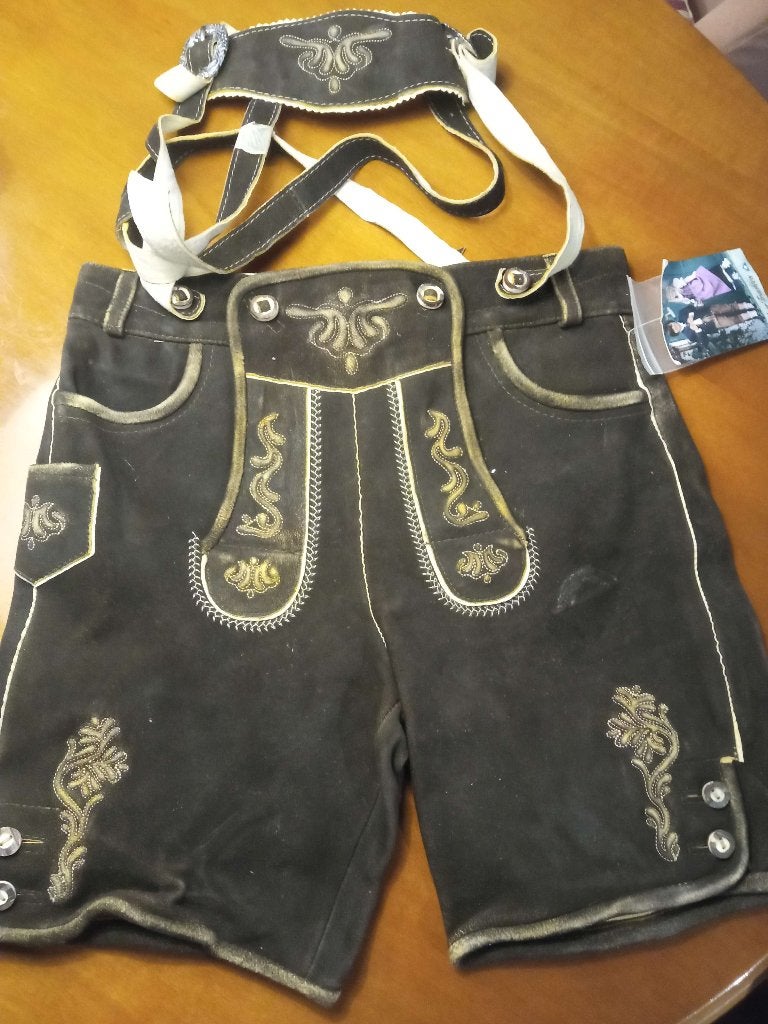 Lederhosen Bavarois Taille Enfant Oktoberfest, Neuf, Isar Trachten, Taille 46 (S) ou plus petite, Envoi