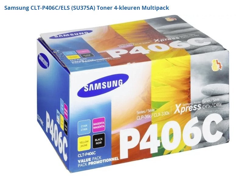 Samsung CLT-P406C/ Toner 4-kleuren Multipack, Computers en Software, Printerbenodigdheden, Nieuw, Toner, Ophalen of Verzenden