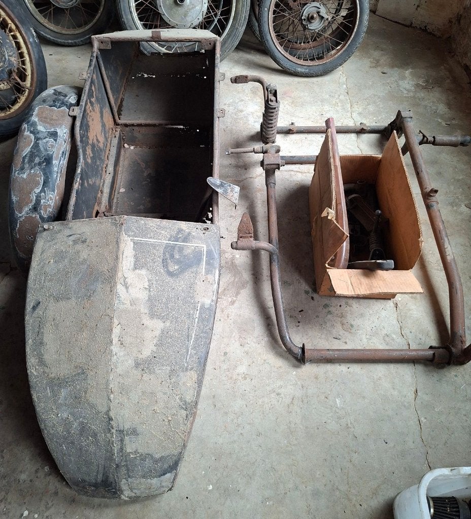 Holandia vintage zijspan, Motoren, Ophalen, Gebruikt