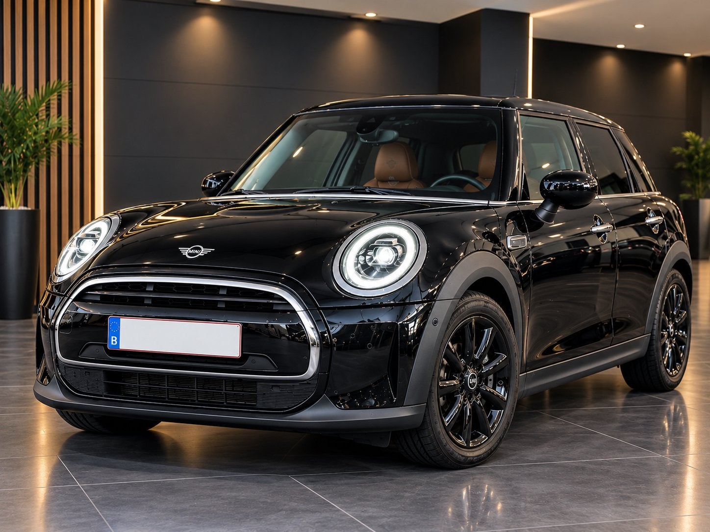 Mini Cooper 1500 Benzine 2022 AUTOMAAT Full Option Topdeal!, Auto's, 4 deurs, Euro 6, Zwart, Leder