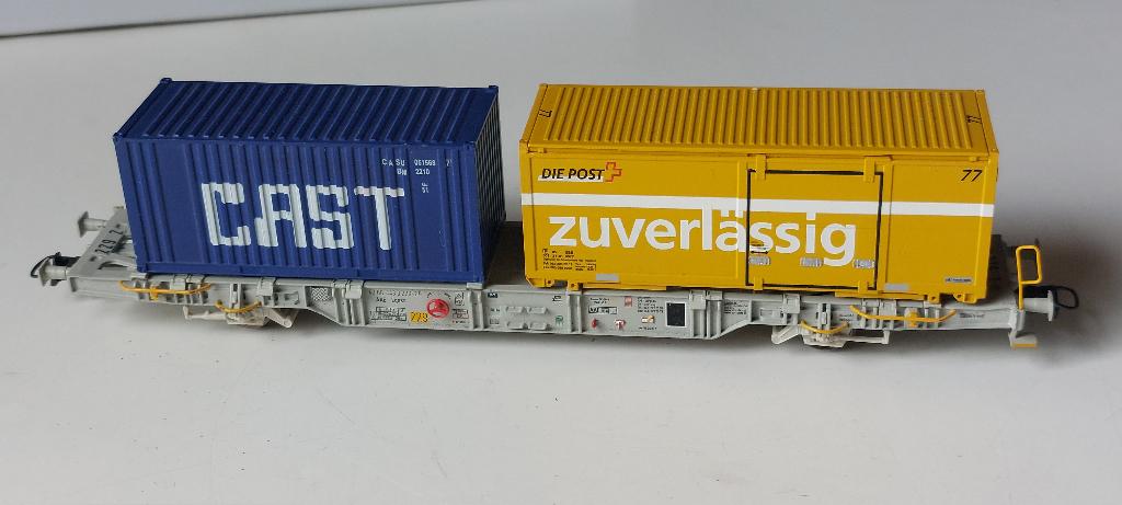 SNCB/NMBS PIKO HO*DC  PORTE CONTAINER *CAST/ZUVERLASSIG HODC, Analogique, Wagon, Courant continu, Envoi