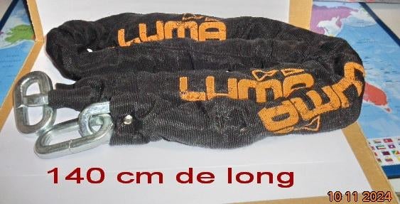 Chaîne Antivol Luma  140cm, Enlèvement, Comme neuf, Chaîne antivol