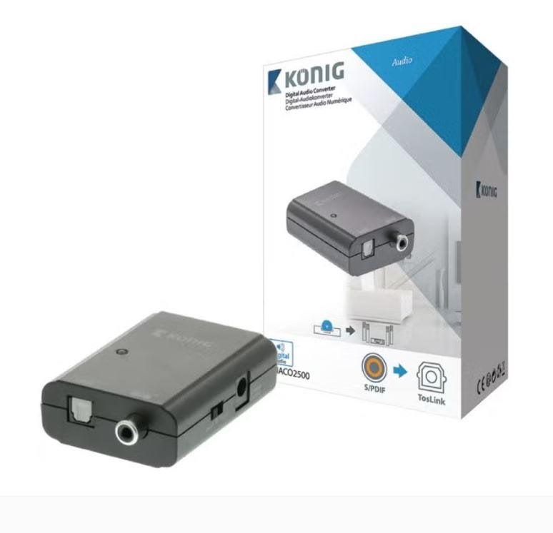 Convertisseur audio numérique König DAC 1x S/PDIF -> TOSLink, Enlèvement ou Envoi