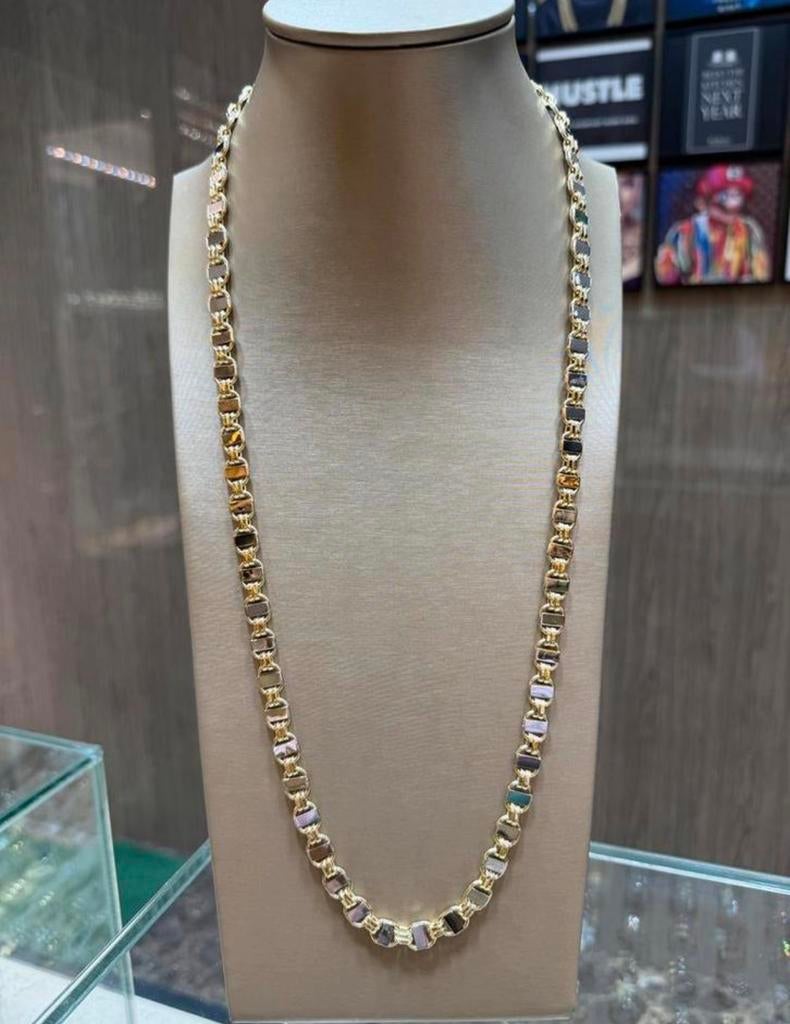 14KT Goud - 25 Gram - Ketting - PLATTE MAGNUM, Ophalen, Nieuw, Wit, Goud