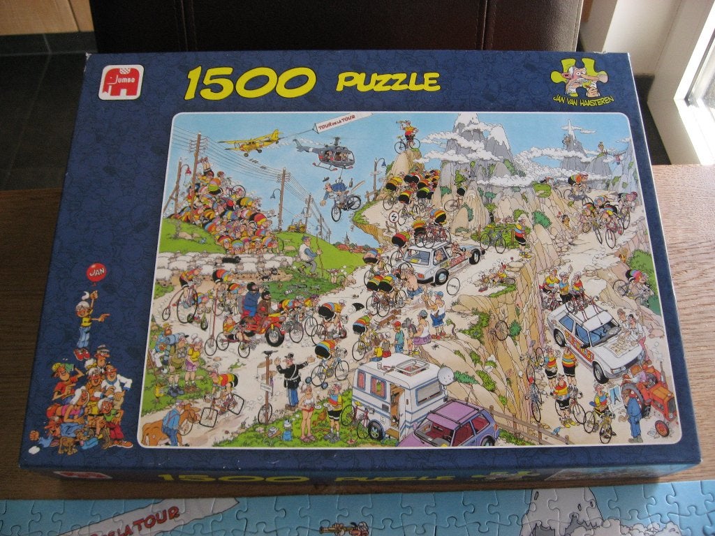 Tour de France Jan Van Haasteren Jumbo Puzzel 1500 st, Ophalen of Verzenden, 500 t/m 1500 stukjes, Nieuw, Legpuzzel