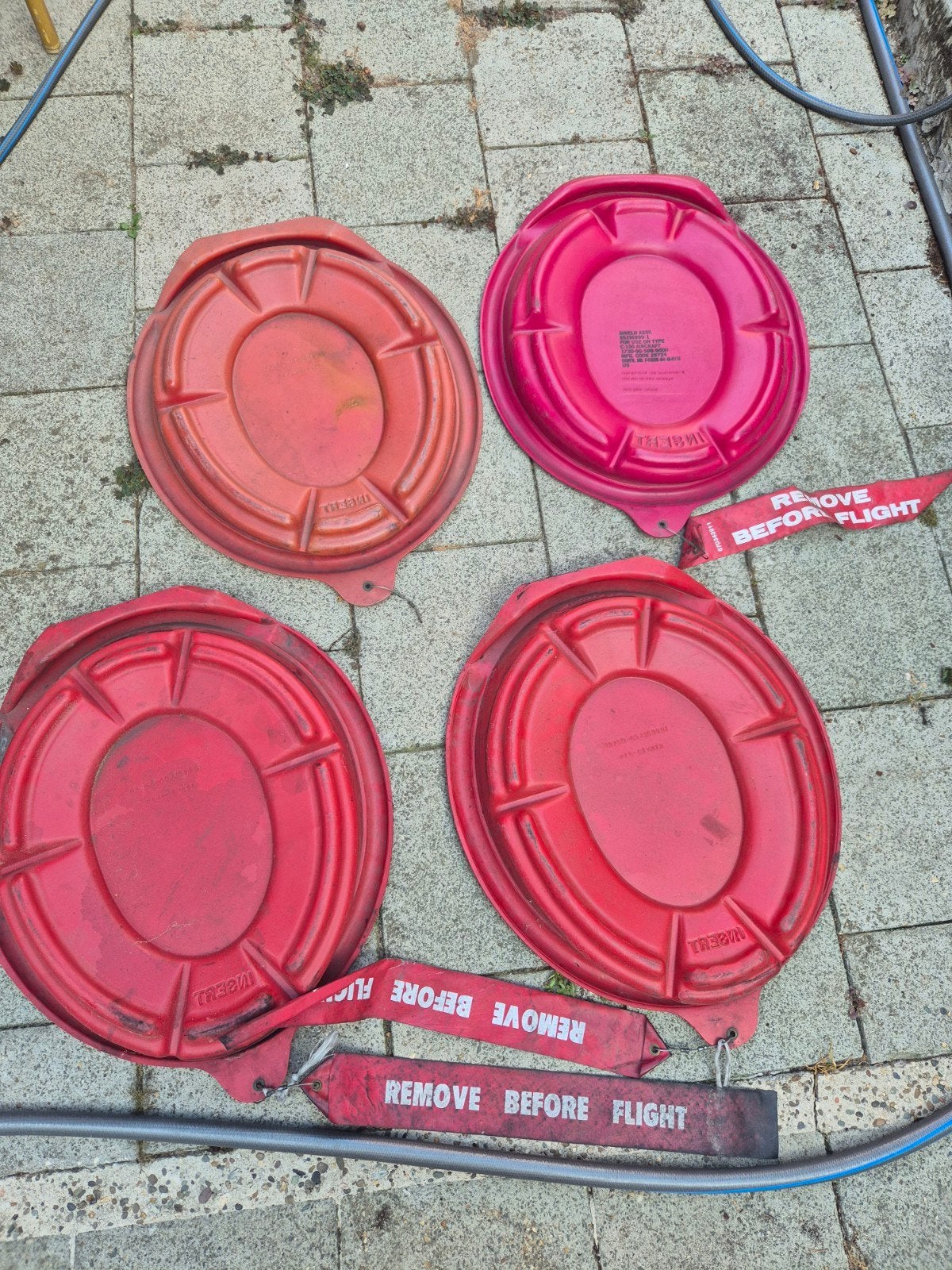 Unieke Set (4x) Originele C-130 Hercules Motor-Schilden, Verzamelen, Luchtvaart en Vliegtuigspotten, Ophalen