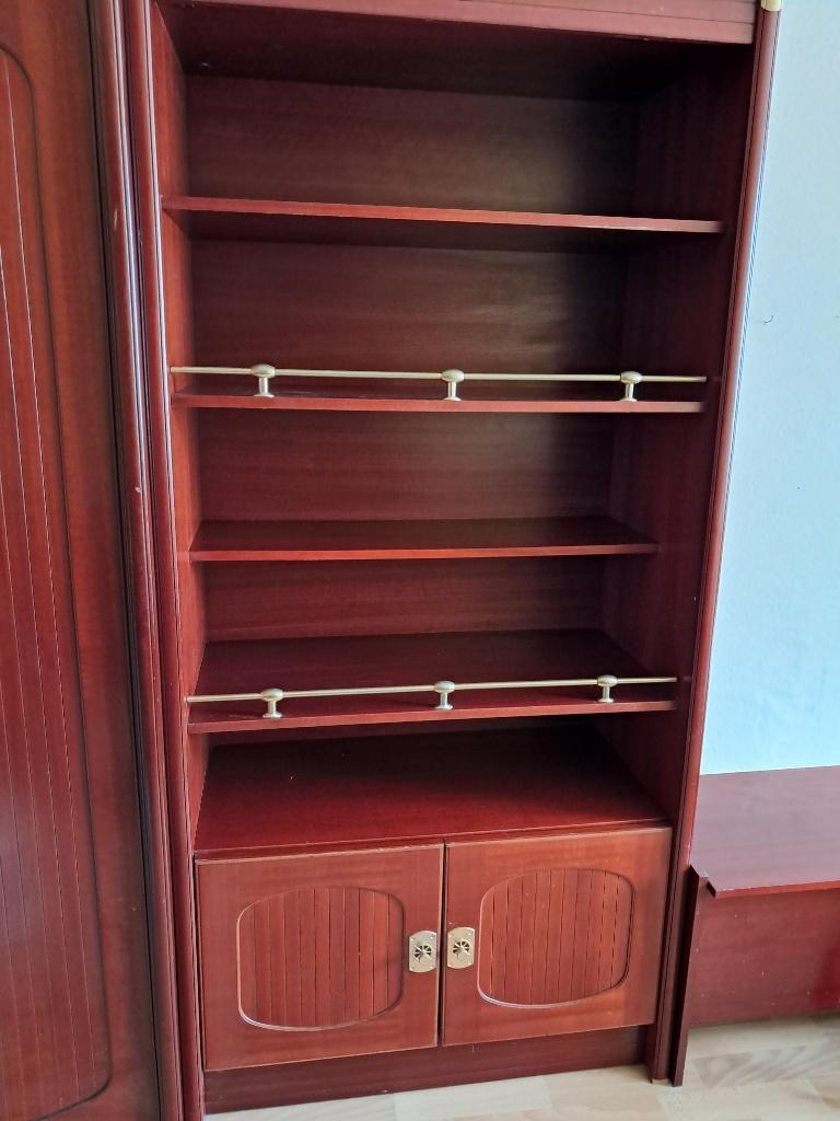 Chambre à coucher lit 1 pers en bois teinte acajou, Ophalen, Gebruikt, Eenpersoons, Bâteau