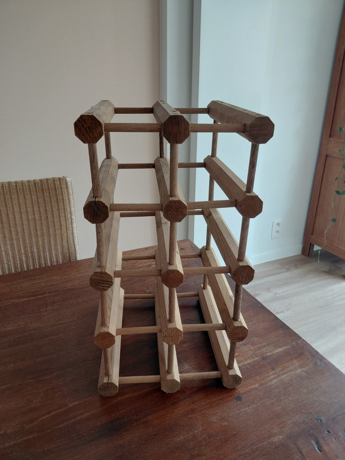 houten wijnrekje, Ophalen of Verzenden