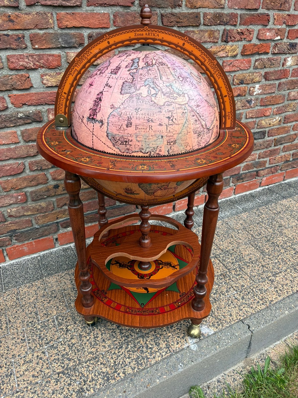 Bar wereldbol (gereserveerd), Huis en Inrichting, Woonaccessoires | Wereldbollen, Ophalen, Gebruikt, 60 cm
