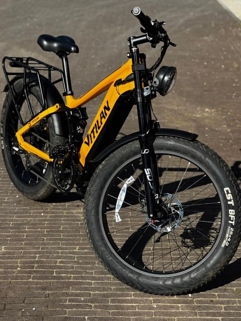 Vitilan T7 pro electrische fiets Geel en Zwart, Fietsen en Brommers, Ophalen, Zo goed als nieuw, Overige merken