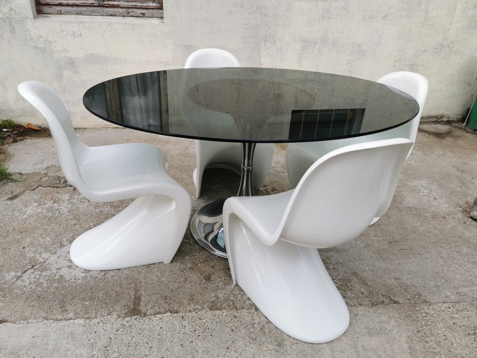 table et chaises vintage space âge des années 70, Enlèvement