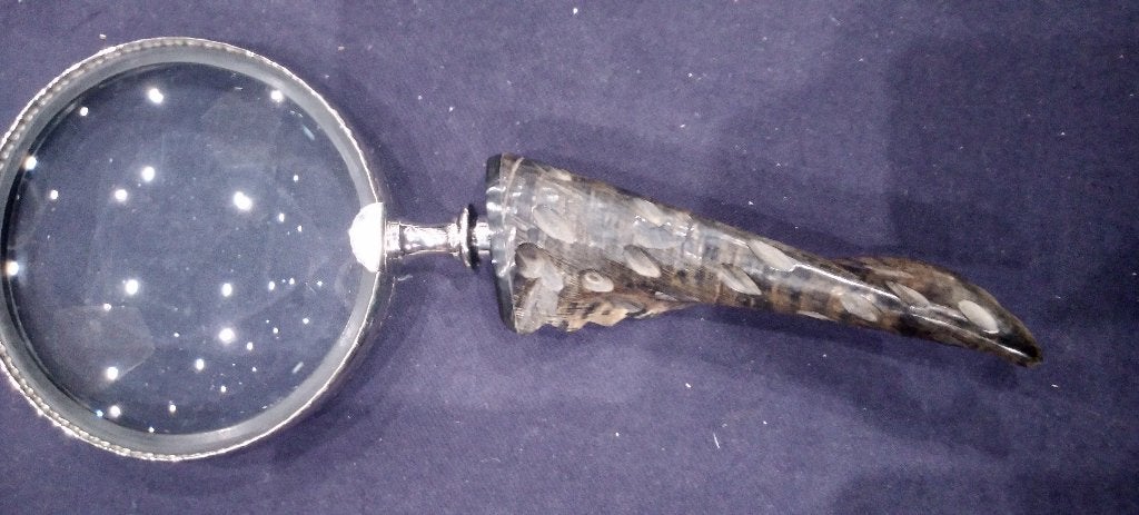 Vergrootglas in chromé gevat, stoere afwerking, Ophalen of Verzenden