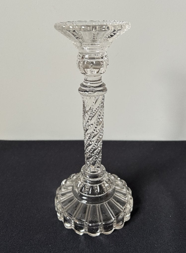 Vintage Glazen Kandelaar - 23cm, Ophalen of Verzenden, Glas