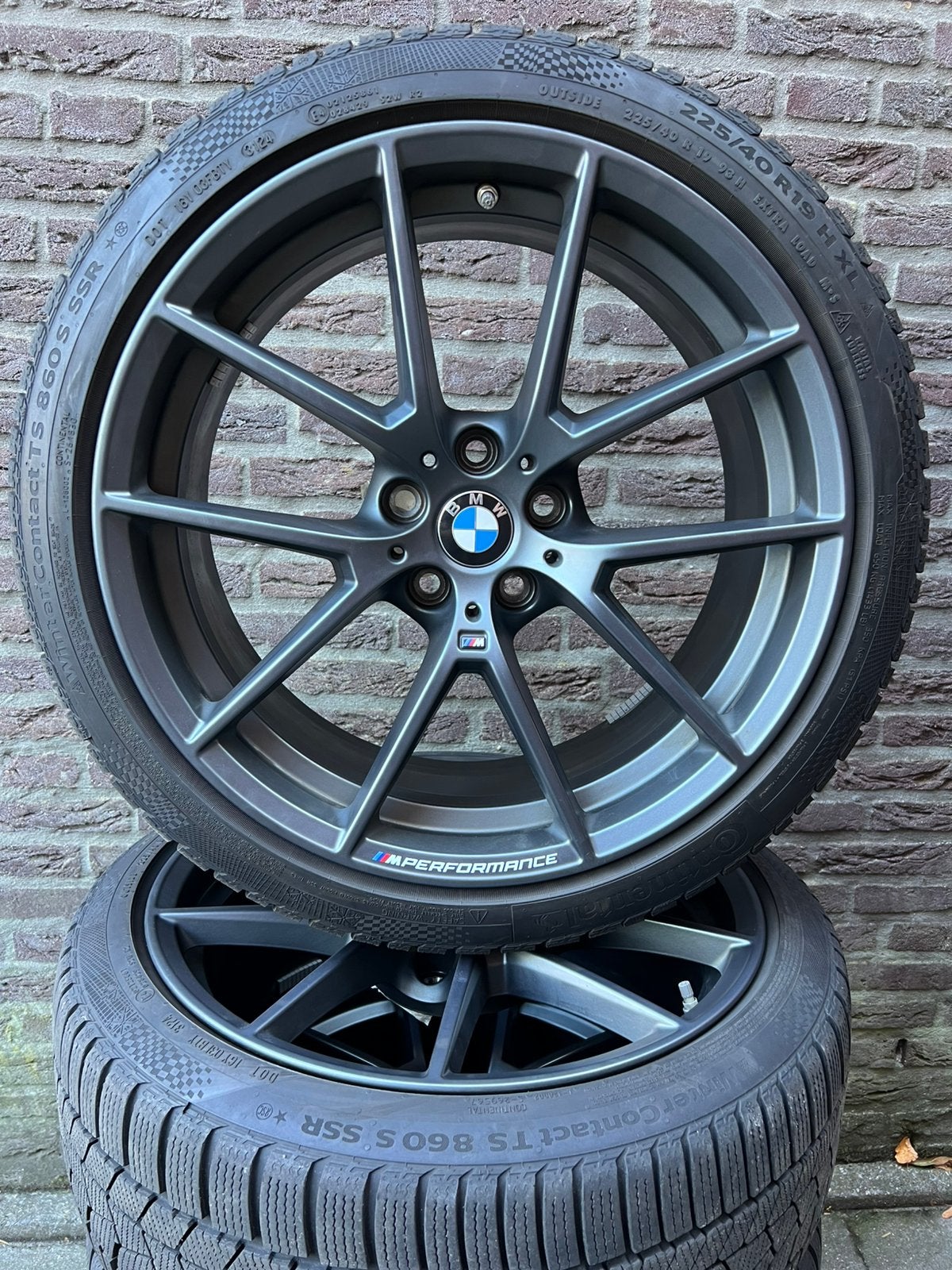 NIEUWSTAAT BMW 3 SERIE G20 G21 19 INCH BREED LM VELGEN 898M, Gebruikt, 255 mm, Banden en Velgen, Winterbanden