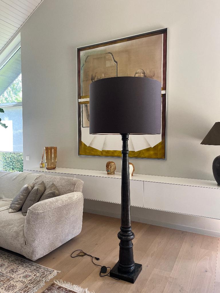 Vloerlamp - staande lamp, Ophalen, Zo goed als nieuw, Stof, Tijdloos