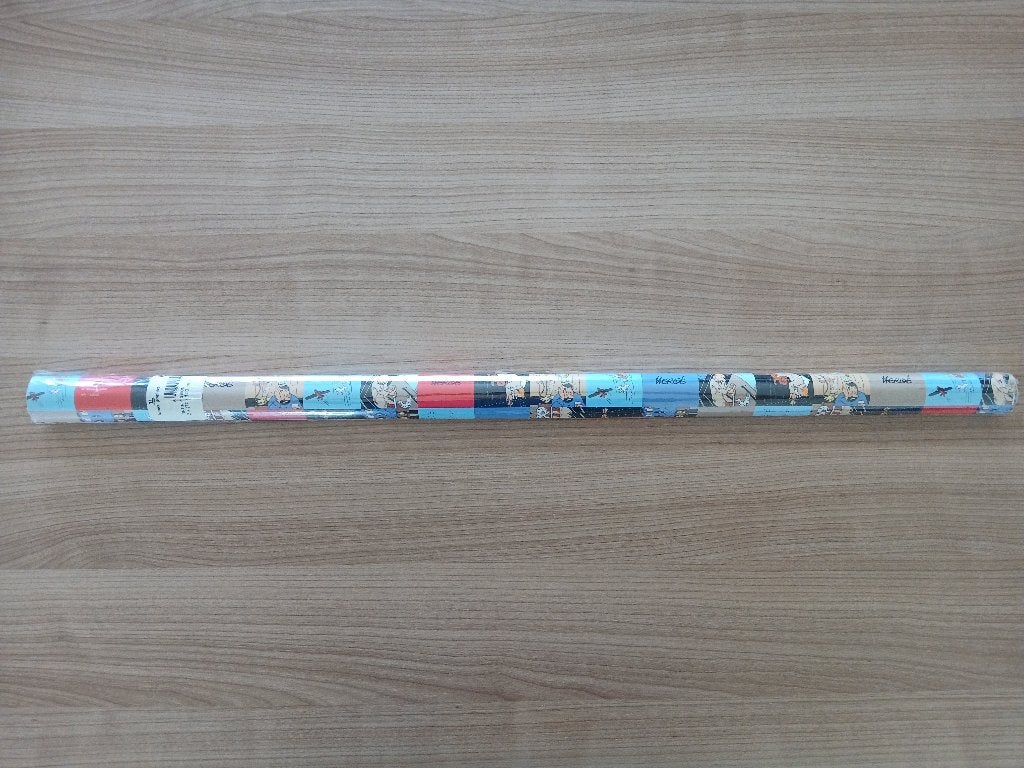Kaftpapier / cadeaupapier Kuifje Hergé, meer dan 20 jaar oud, Ophalen of Verzenden, Kuifje, Nieuw, Gebruiksvoorwerp