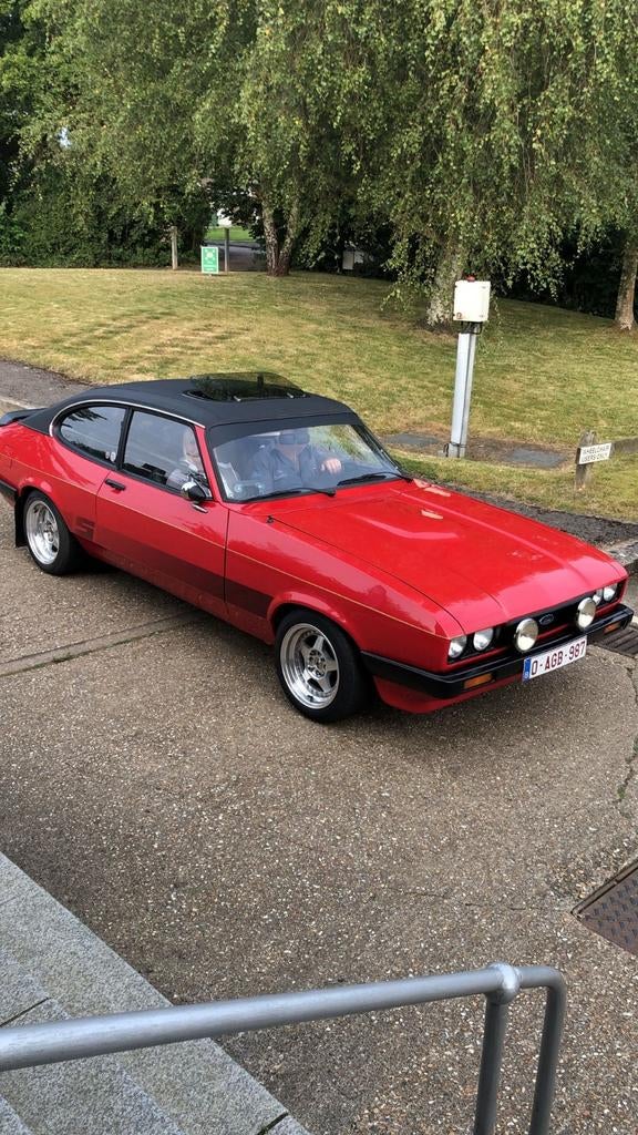 Ford Capri mk2 1978, Auto's, Achterwielaandrijving, Zwart, 1600 cc, Leder