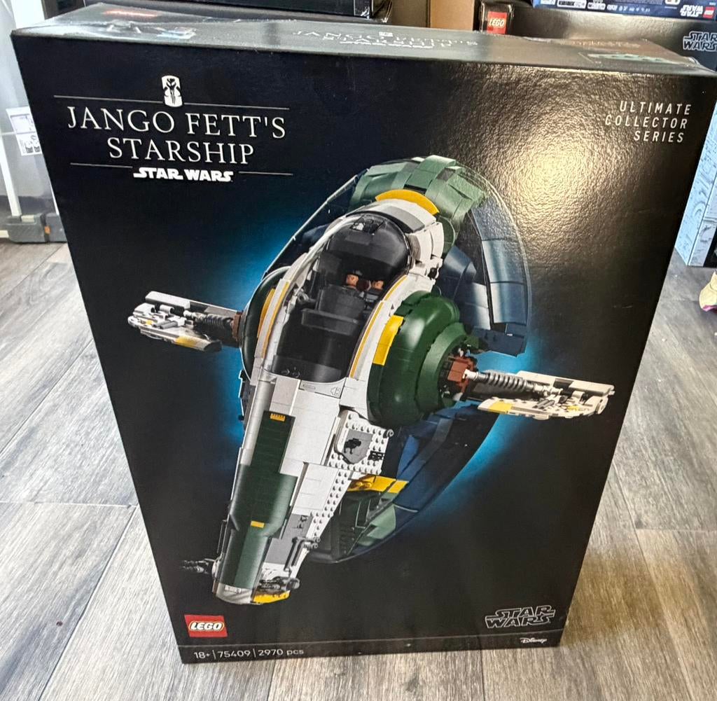 Jango Fetts Firespray-class ruimteschip (75409), Ophalen, Nieuw, Complete set, Lego