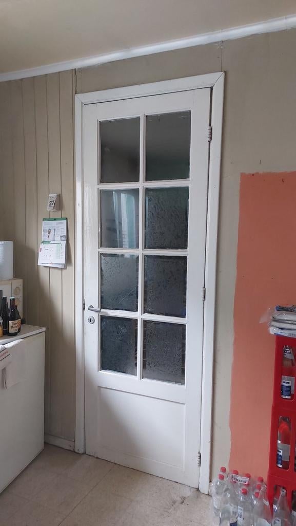 Deur met glas, Doe-het-zelf en Bouw, Deuren en Vliegenramen, Ophalen, Glas