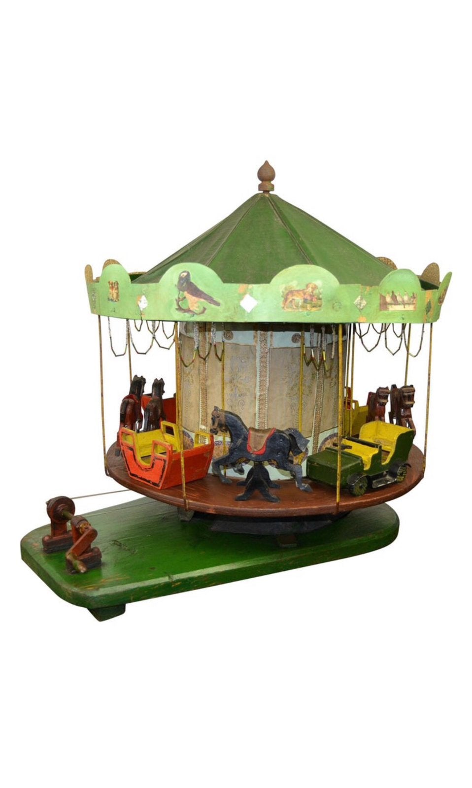 Groot Antiek Schaalmodel Kermismolen in Hout (1930/1940s), Antiek en Kunst, Antiek | Speelgoed, Ophalen