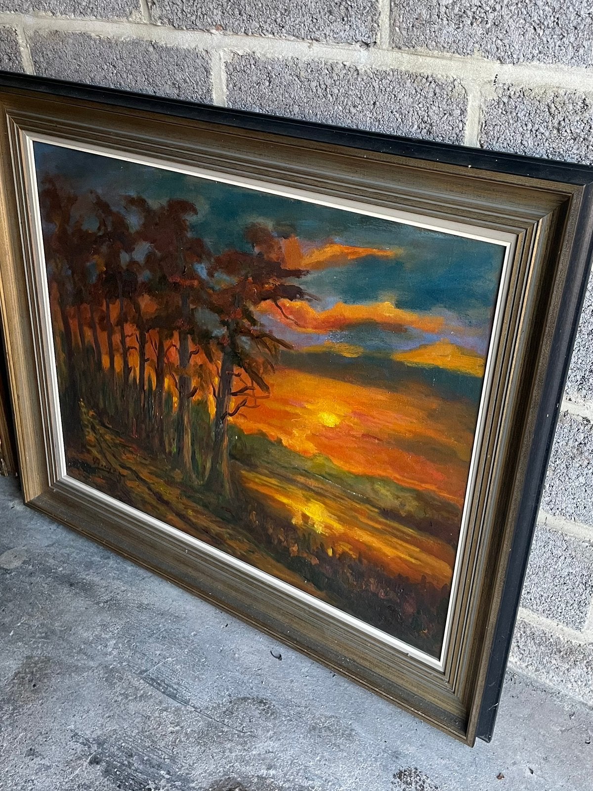 Schilderij vintage, Antiek en Kunst, Ophalen, Vintage, Landschap