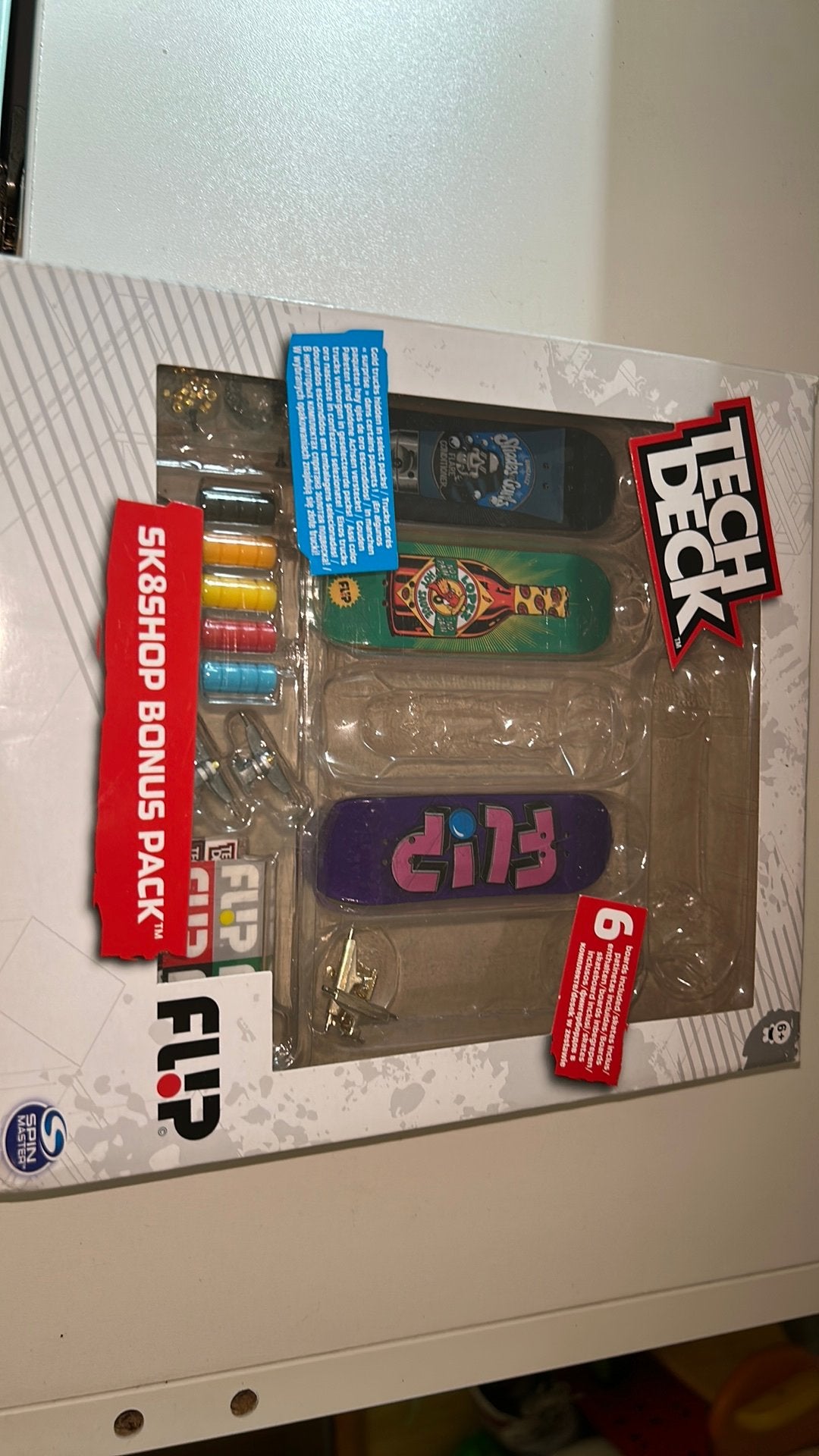 3 techdecks mini skateboards met wielen, stickers, vijzen, Ophalen, Zo goed als nieuw