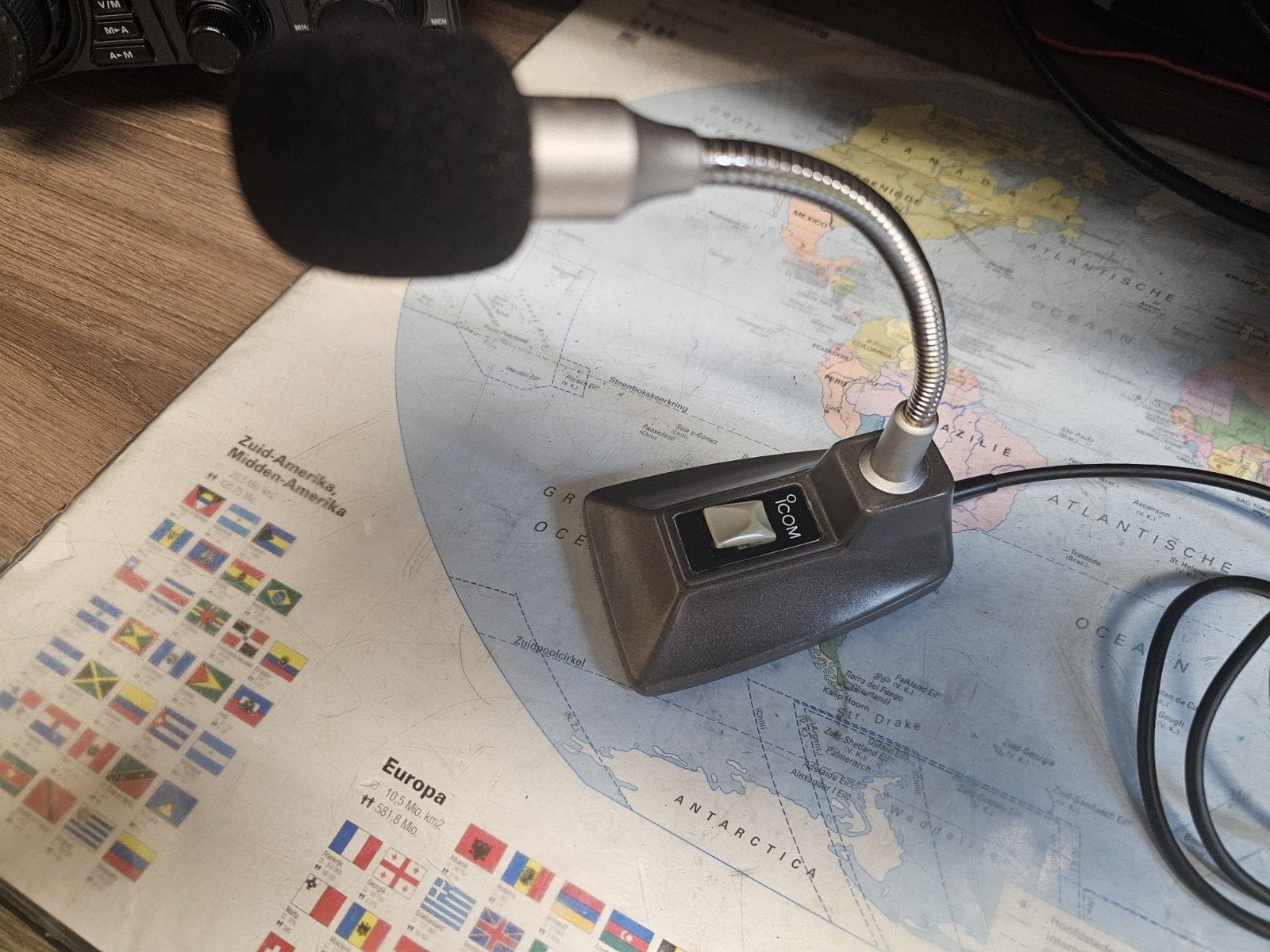 Icom sm 6 Tafelmicrophone, Telecommunicatie, Zenders en Ontvangers, Ophalen of Verzenden, Gebruikt, Zender en Ontvanger