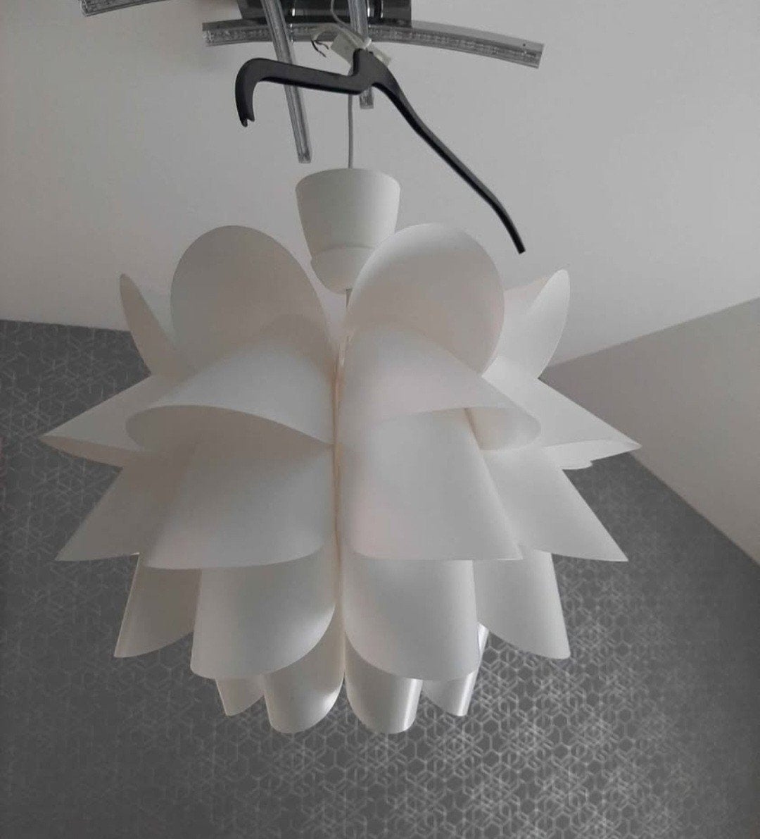 Lampe suspension blanche, Maison & Meubles, Lampes | Suspensions, Enlèvement, Utilisé, Synthétique