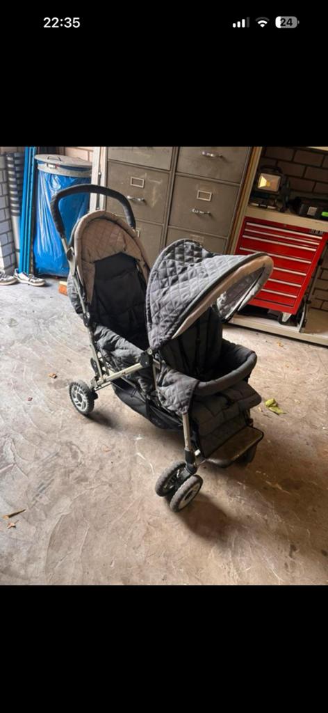 Dubbele kinderwagen, Ophalen, Gebruikt