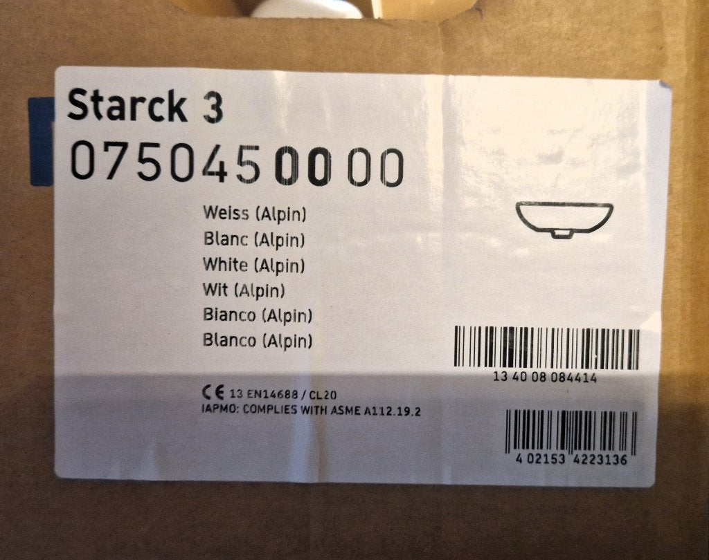 Duravit Starck III - lave mains, Ophalen, Nieuw, Wastafel