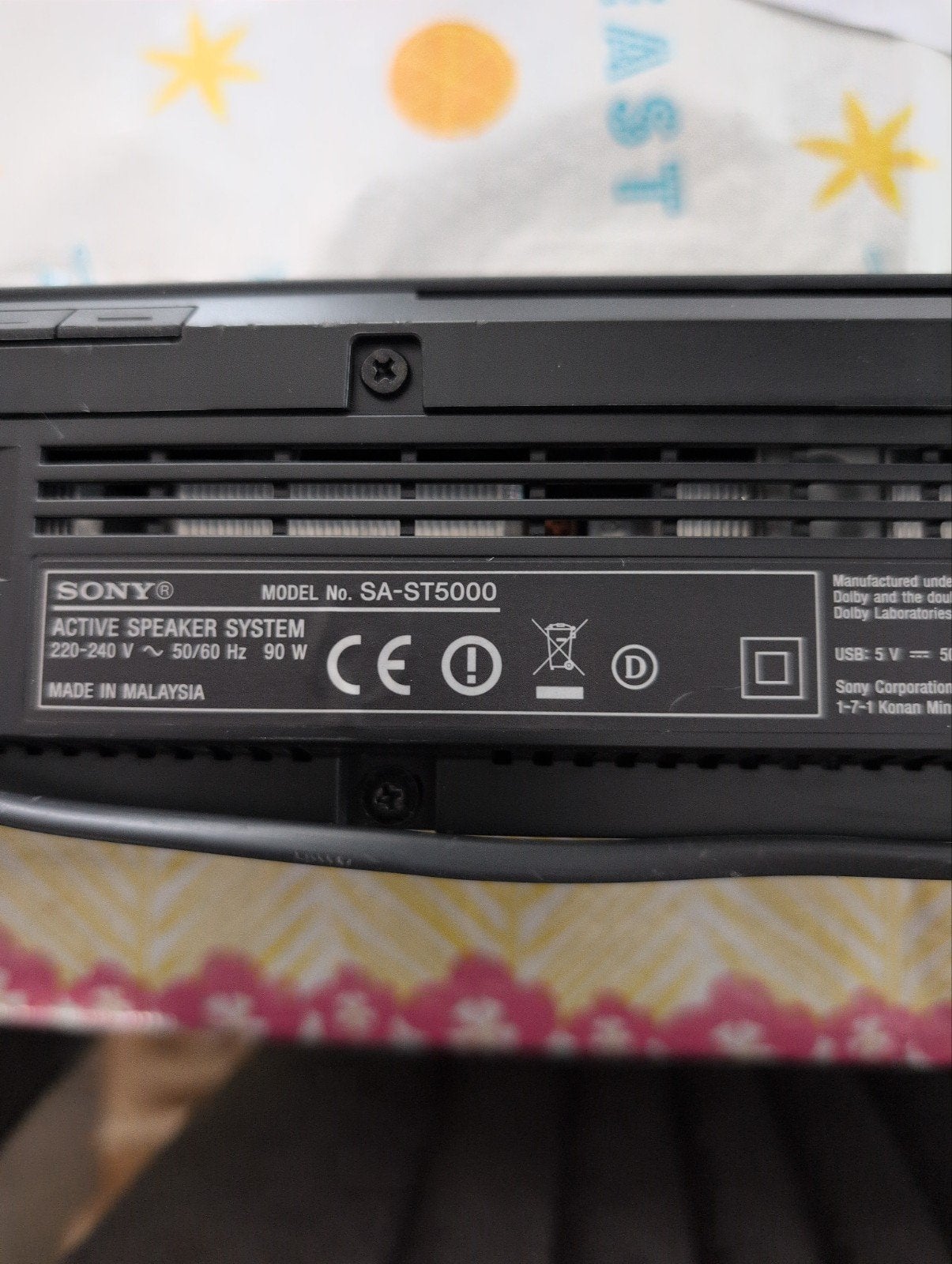 Sony SA-ST5000 soundbar met Dolby Atmos, Ophalen