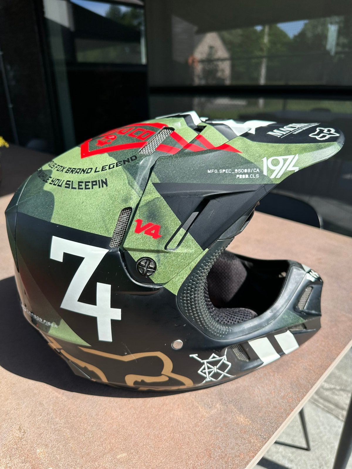 Croshelm FOX V4 Carbon en bril, Motoren, Kleding | Motorhelmen, Ophalen