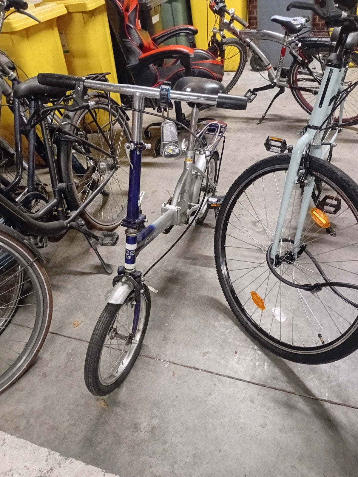 Vouwfiets, Ophalen